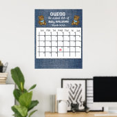 Raad de datum van de uitgerekende datum kalender b poster (Thuiskantoor)