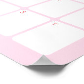 Raad de geboortedatum Cherry Baby shower Kalender Poster (Hoek)