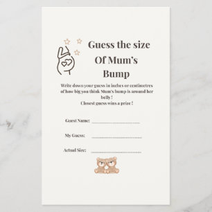 Raad de grootte van de Bump van mama - Twin Baby s Flyer