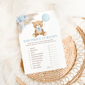 Raad de juiste prijs Baby shower Game Kaart