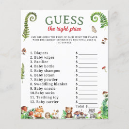 Raad de juiste prijs baby shower spel