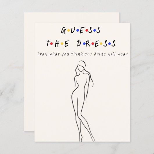 Raad de jurk (Voorkant / Achterkant)