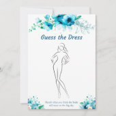 Raad de jurk blauw Vrijgezellenfeest spel Kaarten (Voorkant)