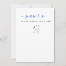 Raad de jurk Mediterraans Vrijgezellenfeest spel Kaart