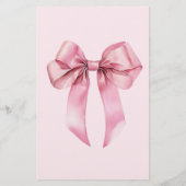 Raad de jurk Pink Bow Script Bridal Game (Achterkant)