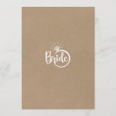 Raad de jurk, schets de jurkkaart kaart (Achterkant)