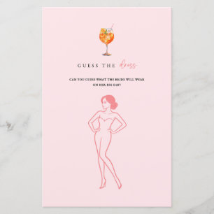 Raad de jurk Spritz Bruiloftsuitnodiging spel