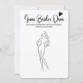 Raad de jurk Vrijgezellenfeest spel Modern Wedding Kaart (Voorkant)