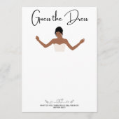 Raad de jurk vrijgezellenfeest spelletjes kaart (Voorkant)