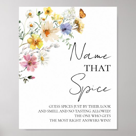 Raad de kruiden | Boho Vrijgezellenfeest Game Sign Poster (Voorkant)