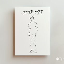 Raad de outfit - Vrijgezellenfeest spel Feestdagenkaart