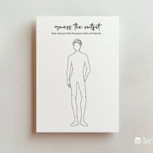 Raad de outfit - Vrijgezellenfeest spel Feestdagenkaart