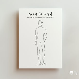 Raad de outfit - Vrijgezellenfeest spel Feestdagenkaart