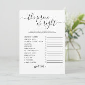 Raad de prijs Baby shower Game Kaart (Staand voorkant)