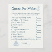 Raad de Prijs Baby Shower Spel Nautisch Thema Flyer (Voorkant)