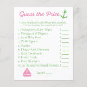 Raad de prijs Baby shower spel nautische thema Flyer (Voorkant)