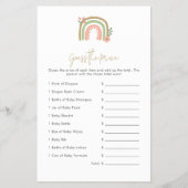 Raad de prijs Boho Rainbow Baby shower spel Flyer (Voorkant)