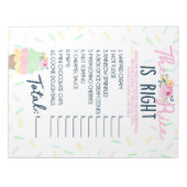 Raad de prijs Ice Cream Essentials Game Pack Notitieblok (Voorkant)
