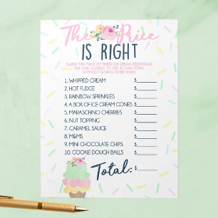 Raad de prijs Ice Cream Essentials Game Pack Notitieblok