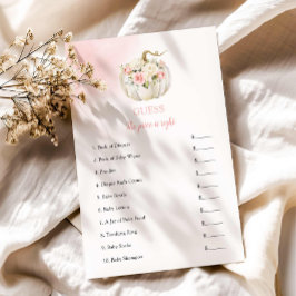 Raad de prijs meisje pompoen Baby shower spel