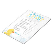 Raad de prijs Rubber Duck Baby shower Game Pack Notitieblok (Schuin)