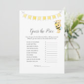 Raad de prijs spel meisje Teddy Bear Kaart (Staand voorkant)