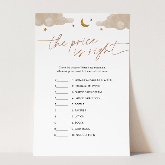 Raad de prijs Twinkle Star Baby shower Game