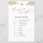 Raad de prijs Twinkle Star Baby shower Game (Voorkant)