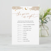 Raad de prijs Twinkle Star Baby shower Game Kaart (Staand voorkant)