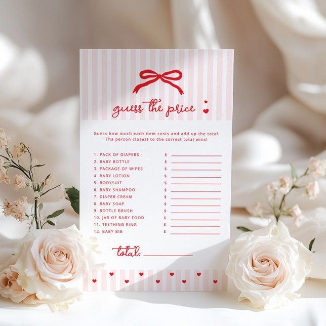Raad de Prijs Valentinces Rode Boog Baby Shower (Creator heeft geüpload)
