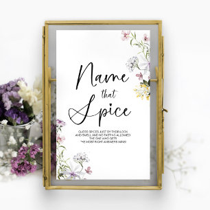 Raad De Specerij Wildflower Bruidsfeest Spel Bord Poster