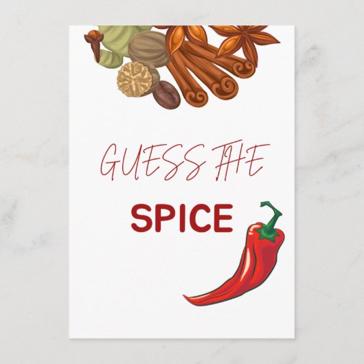 Raad de Specerijen Feestspel Informatiekaartje (Achterkant)