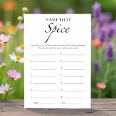 Raad de Spice Vrijgezellenfeest minimalistische sp Kaart