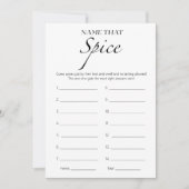 Raad de Spice Vrijgezellenfeest minimalistische sp Kaart (Voorkant)