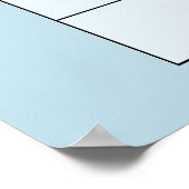 Raad de uitgerekende datum kalender blauwe baby sh poster (Hoek)