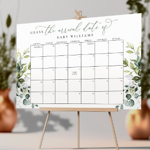Raad de uitgerekende datum kalender Eucalyptus gro Poster