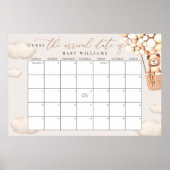 Raad de uitgerekende datum kalender poster (Voorkant)