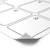 Raad de verjaardag van de baby Baby Shower Bordeau Poster (Hoek)