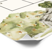 Raad de vervaldatum Forest Waterverf Baby shower Perfect Poster (Hoek)