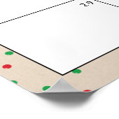 Raad de vervaldatum Gingerbread Baby shower Game Poster (Hoek)