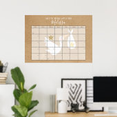 Raad de vervaldatum Kalender Kraft Baby shower spe Poster (Thuiskantoor)