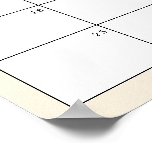 Raad de vervaldatum Oranje Little Cutie Baby showe Poster (Hoek)