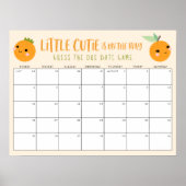 Raad de vervaldatum Oranje Little Cutie Baby showe Poster (Voorkant)