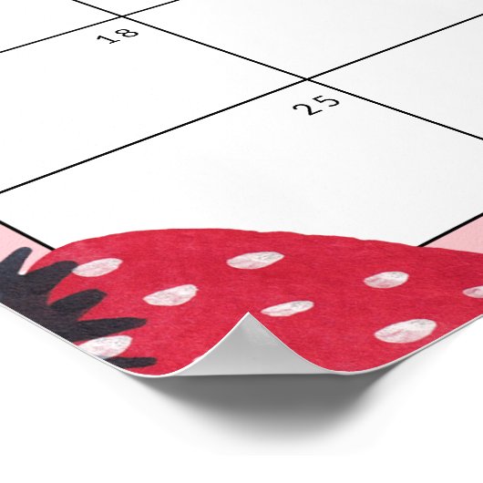 Raad de vervaldatum Oranje Little Cutie Baby showe Poster (Hoek)