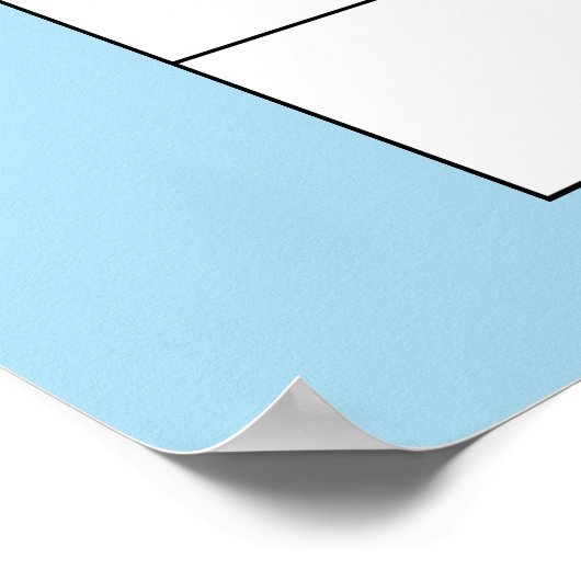 Raad de Verwachte Datum Blauwe Speciale Levering O Poster (Hoek)