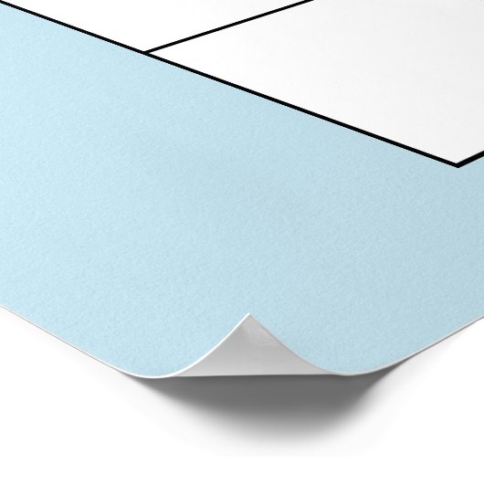 Raad de Verwachte Datum Kalender Blauwe Baby Showe Poster (Hoek)