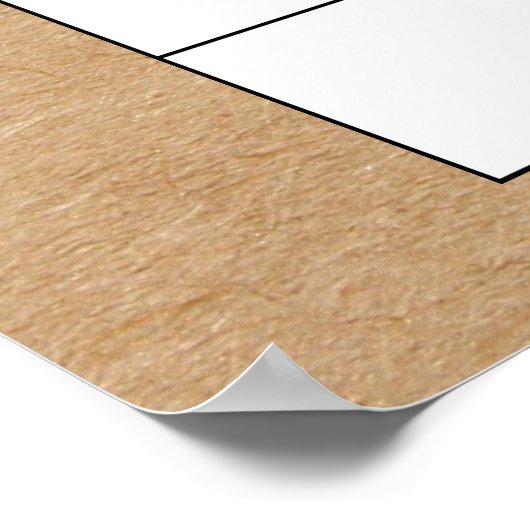 Raad de Verwachte Datum Rustieke Speciale Levering Poster (Hoek)