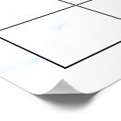 Raad de Verwachte Datum Teddybeer Blauwe Ballonnen Poster (Hoek)