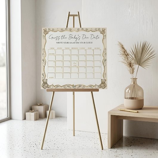 Raad de Verwachte Datum van de Baby Poster