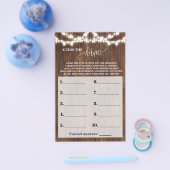 Raad de Wine Western Vrijgezellenfeest Game Kaart (Enkel)